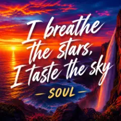 Обложка трека I breathe the stars, I taste the sky